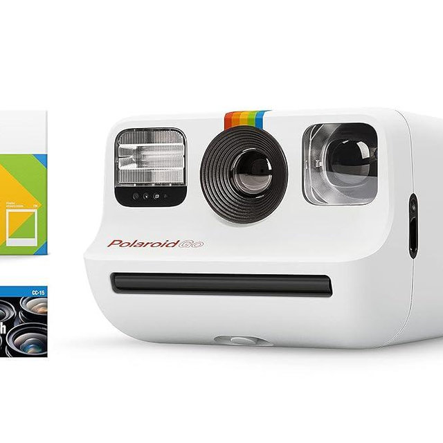 Polaroid Originals Bundle Go Instant Camera with Double Pack of Color Film and Microfiber Cloth