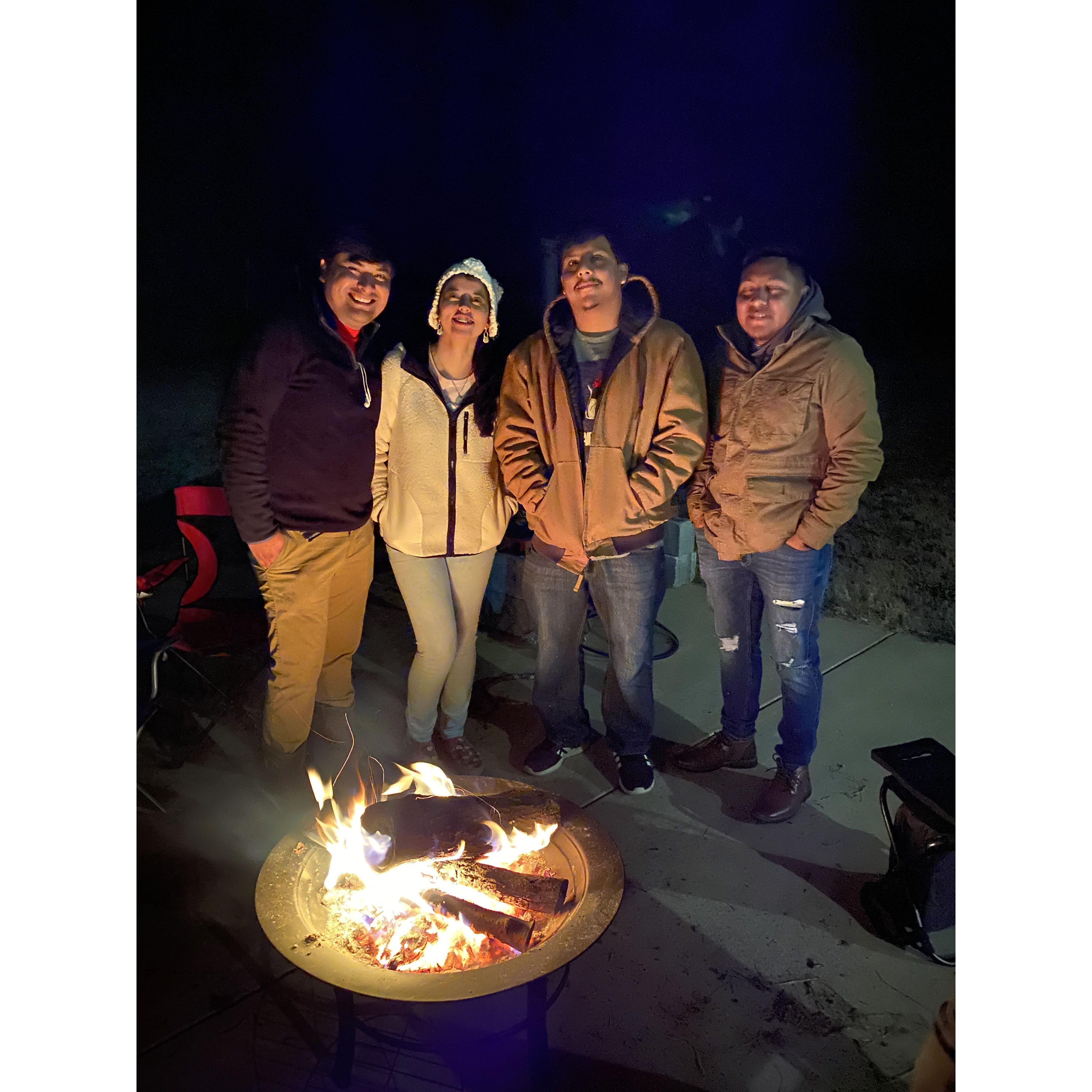 Young Adults Bonfire