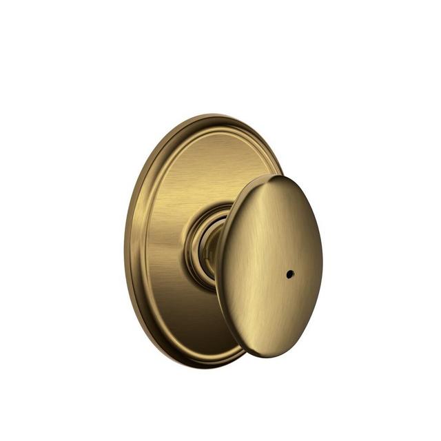 Schlage Siena- Wakefield Antique Brass No Deadbolt Privacy Door Knob