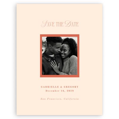Burnt Orange Wedding Digital Save the Date - Summit Photo