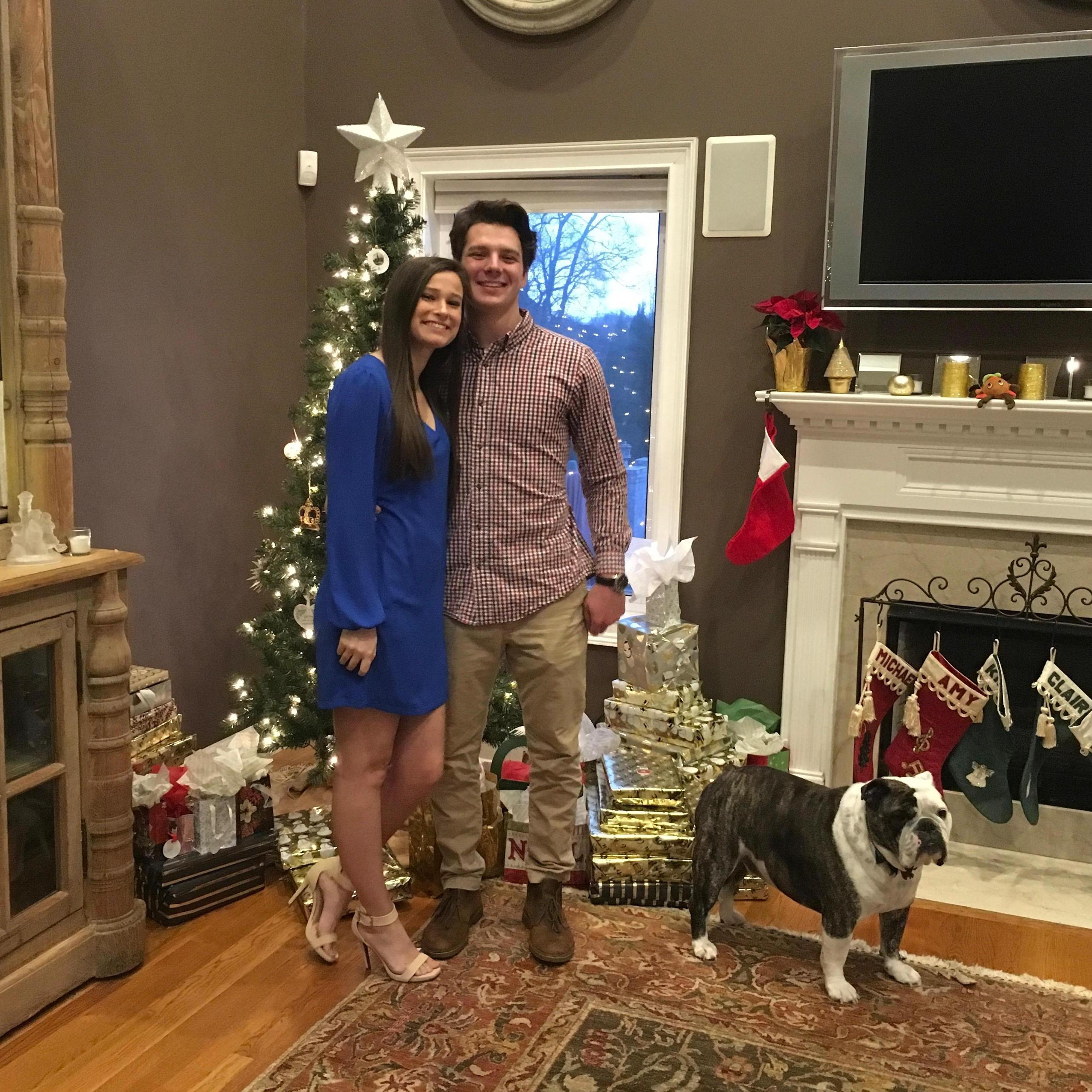 Our first Christmas together (ft. Herschel the English bulldog)