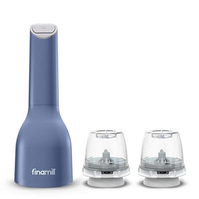 FinaMill's Award-Winning Battery Operated Salt and Pepper Grinder Set - Adjustable Coarseness, Ceramic Grinding Elements, LED Light, 2 Quick-Change ProPlus Pods - Perfect for Home Cooking & Gifting