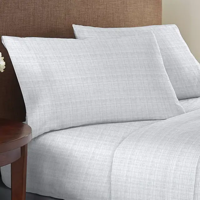 Boutique Living® 1200-Thread-Count 6-Piece Queen Sheet Set in White Print