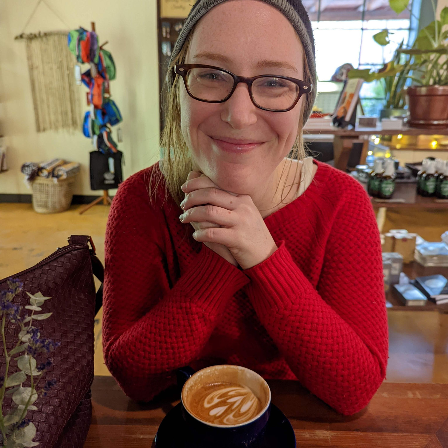 Her favorite past-time; drinking coffee and staring into my dead eyes after some arduous hiking