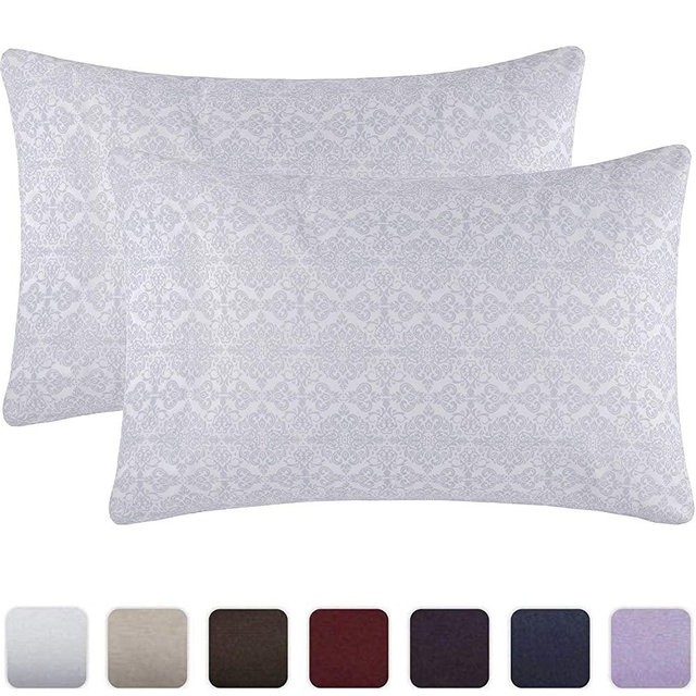 Mellanni Luxury Pillowcase Set - Brushed Microfiber 1800 Bedding - Wrinkle, Fade, Stain Resistant - Hypoallergenic (Set of 2 King Size, Laced Sky Blue)