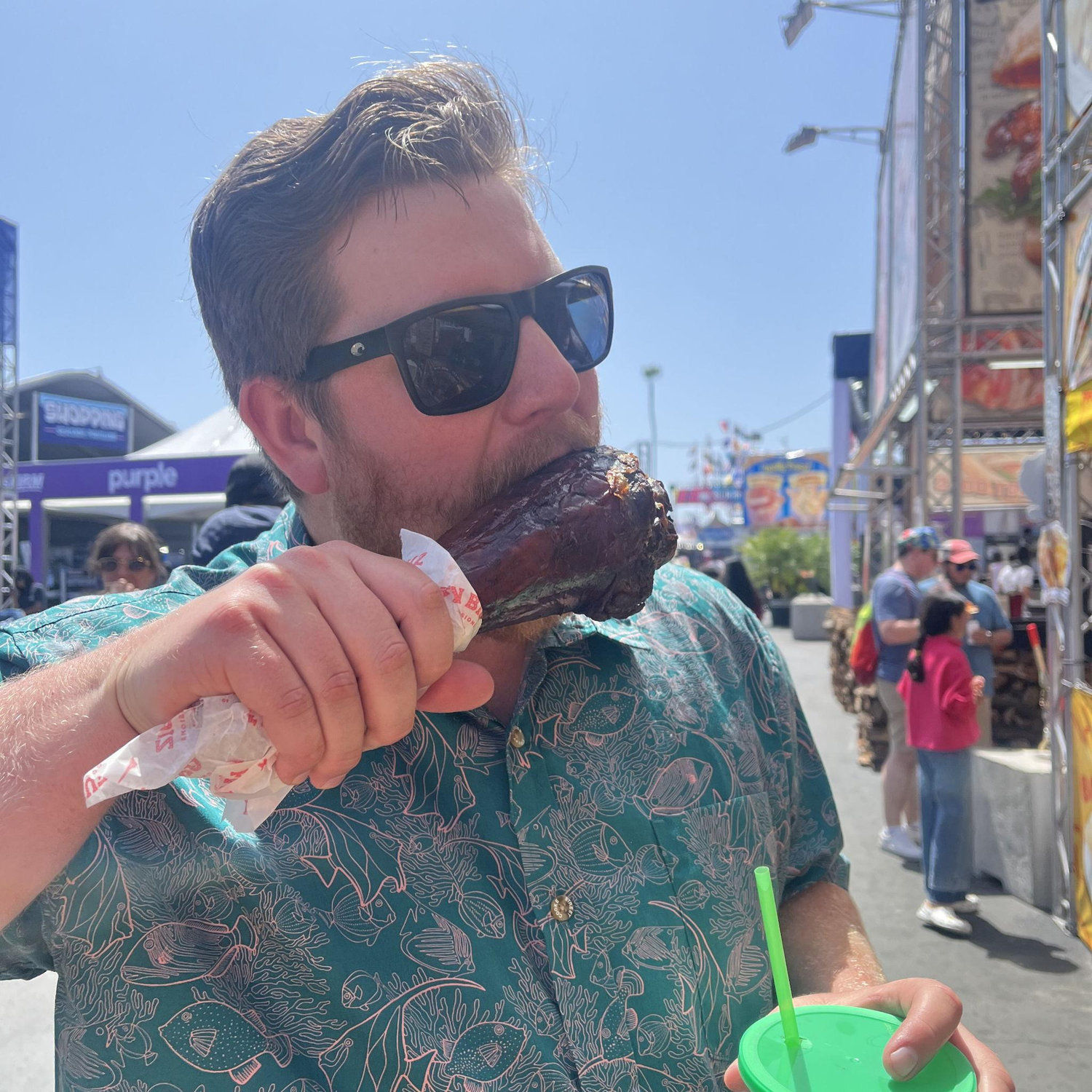 Showing the turkey leg who's boss