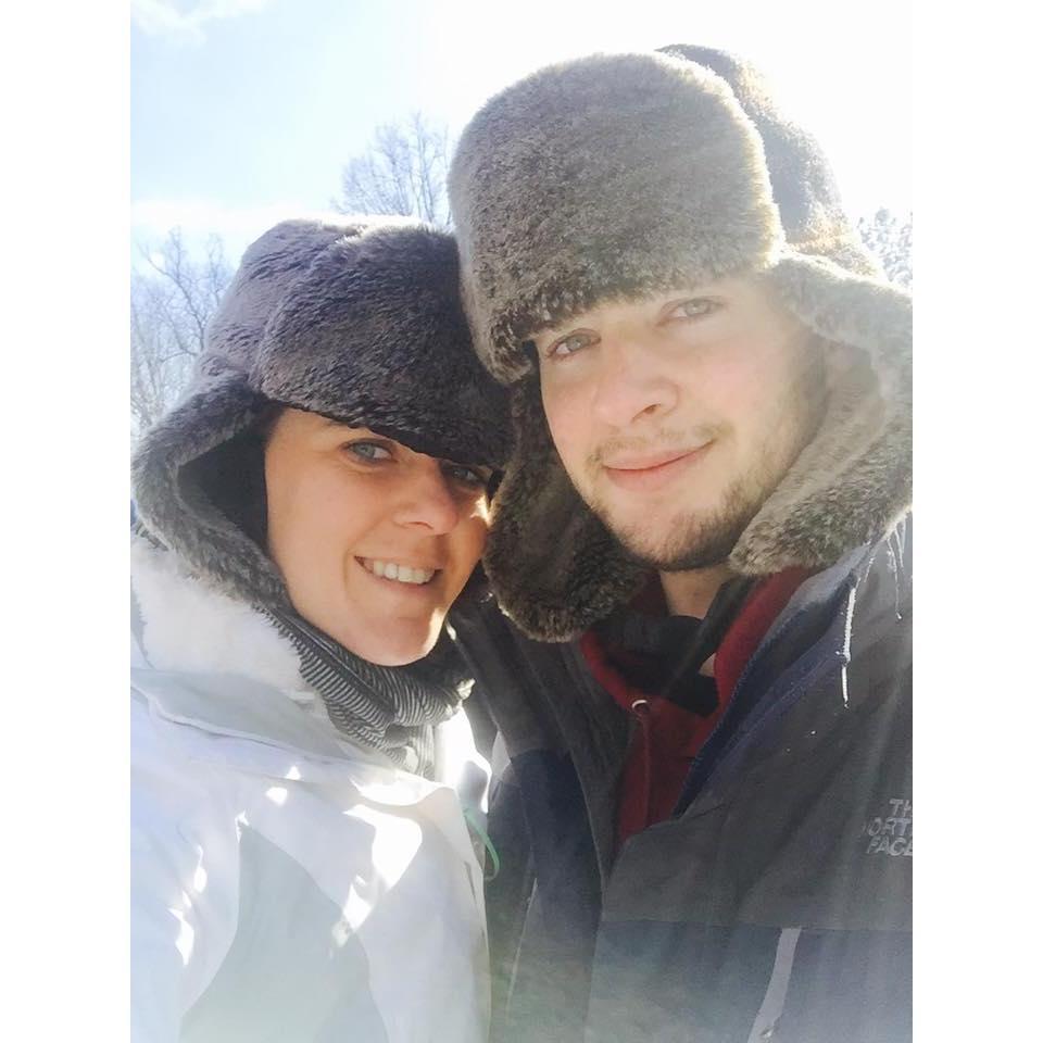 Natalie & Gus's 3rd Valentines Day together...freezing their butts off at Massanutten