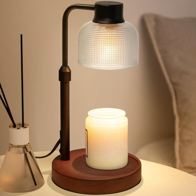 KLL Candle Warmer Lamp with Timer: Candle Warmer Lamp with Dimmer for Home Decor - Dimmable Candle Warmer Adjustable Height - House Warming Gifts for New Home