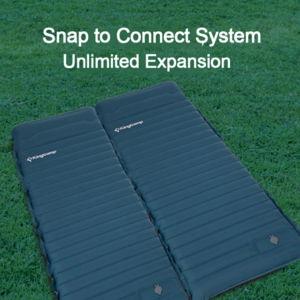 Navy / 2-PACK- KingCamp DELUXE 10.1 Inflatable Sleeping Pad – Built‑In Foot Pump & Pillow, Ultra‑Light Camping Mat