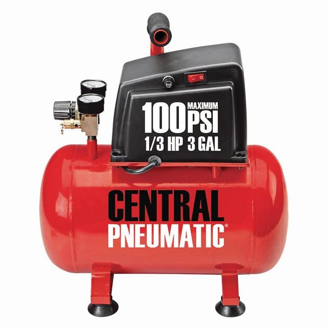 3 gal. 1/3 HP 100 PSI Oil-Free Hotdog Air Compressor