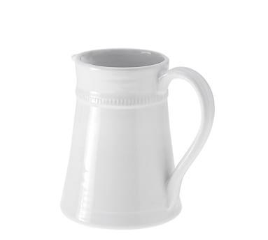 Gabriella Straight-Sided Pitcher, White
