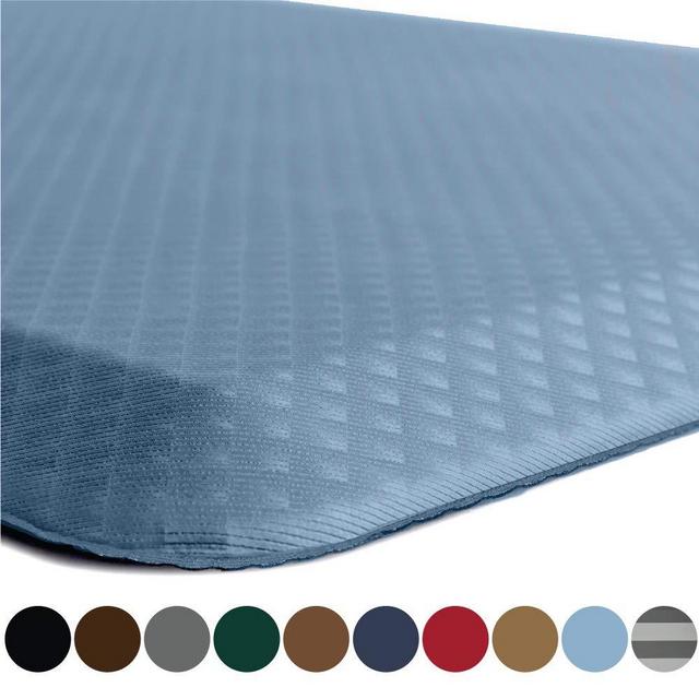 Kangaroo Original Standing Mat Kitchen Rug, Anti Fatigue Comfort Flooring, Phthalate Free, Commercial Grade Pads, Waterproof, Ergonomic Floor Pad for Office Stand Up Desk, 32x20, Sky Blue