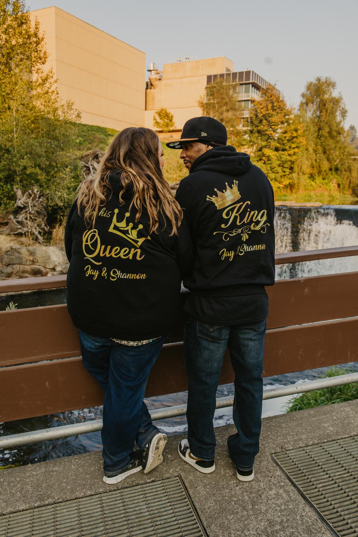 Engagement photos at Tumwater Falls Oct 2022