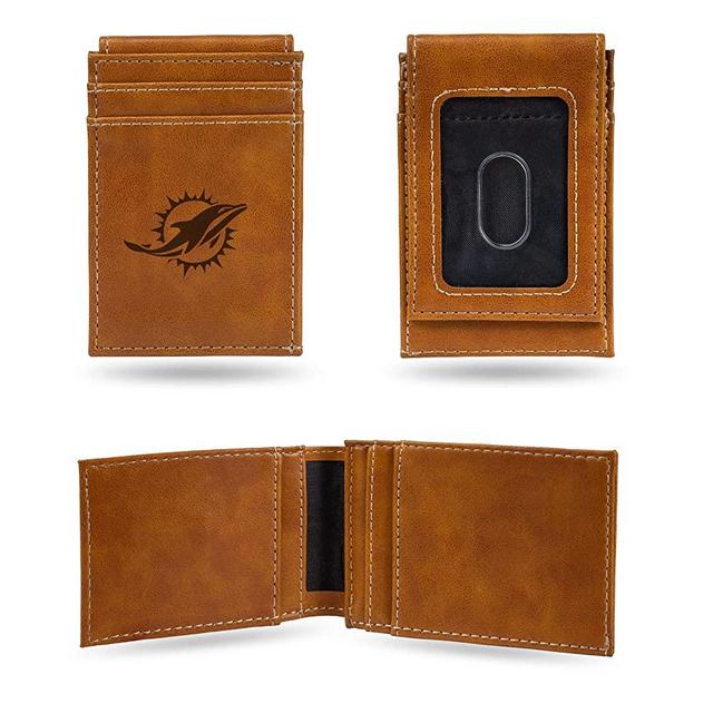 Rico Industries NFL Football Laser Engraved Front Pocket Wallet - Compact/Comfortable/Slim