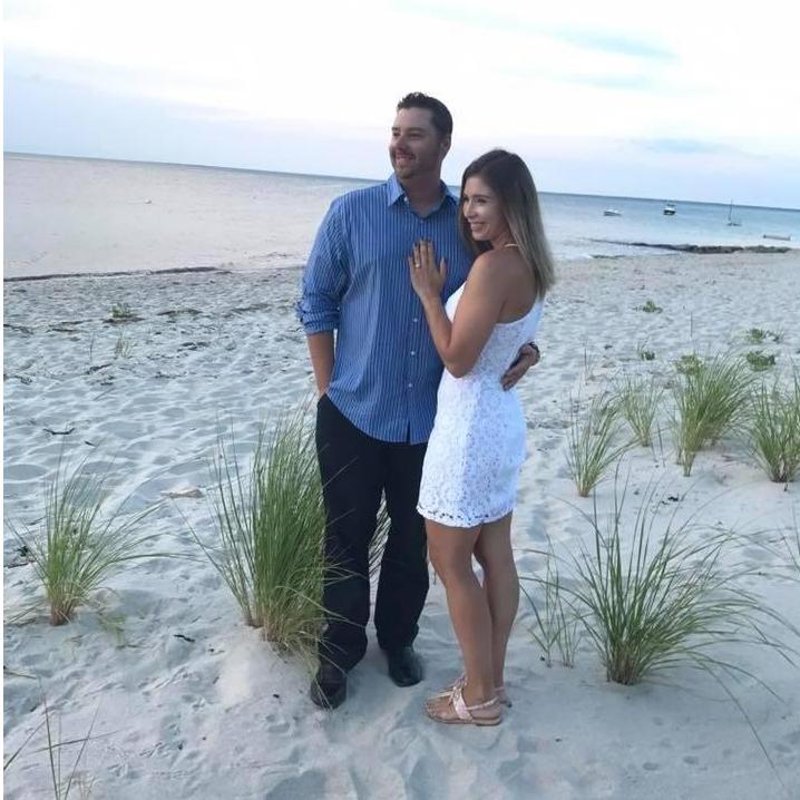 This was taken right after we got engaged on the beach in Cape Cod!