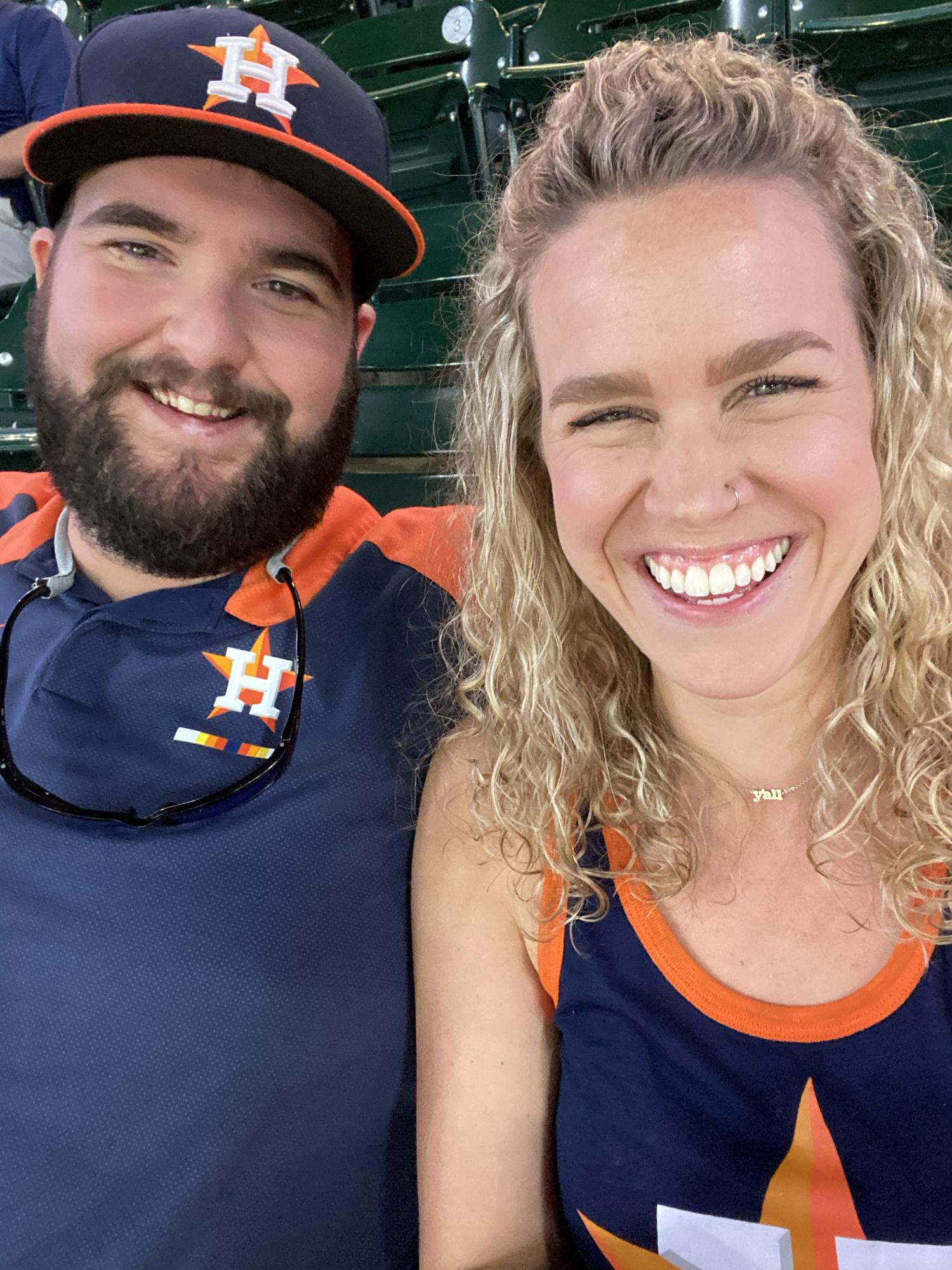 Tim & Lora at an Astros Game at Minute Maid Park