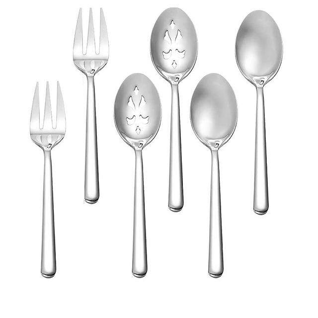 Serving Spoon x 2,Slotted Serving Spoon x 2,Serving Forks x 2,RTT 9 Inch Stainless Steel Catering Serving Utensils for Party Buffet Dinner Banquet Cooking Kitchen Basics,Mirror Finish Flatware