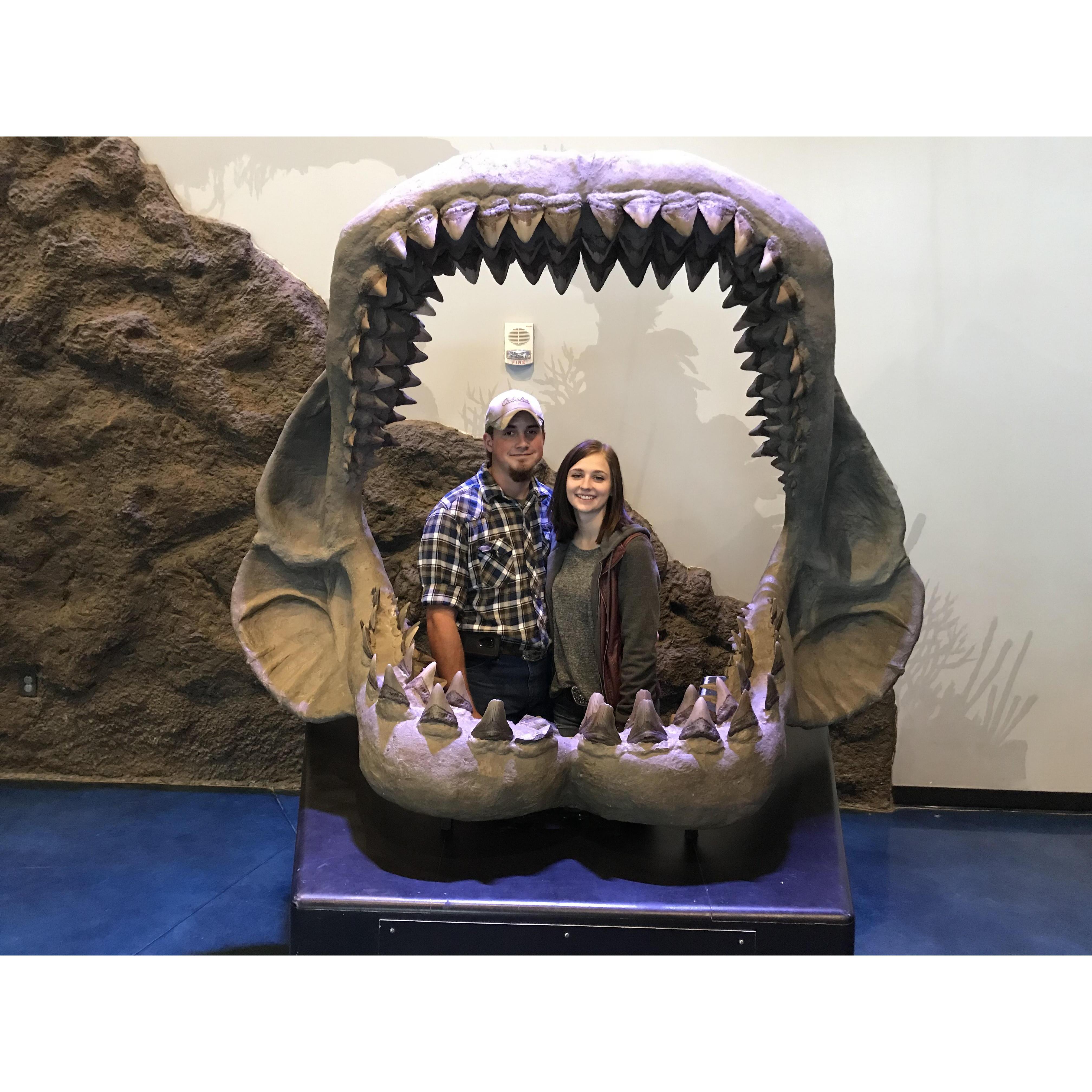One of our very first dates to the aquarium for my birthday!