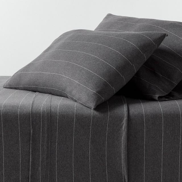 King Cotton Jersey Sheet Set Dark Gray Striped - Threshold™