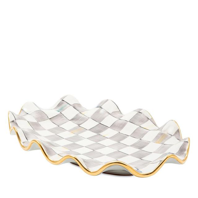 Mackenzie-Childs Sterling Check Serving Platter