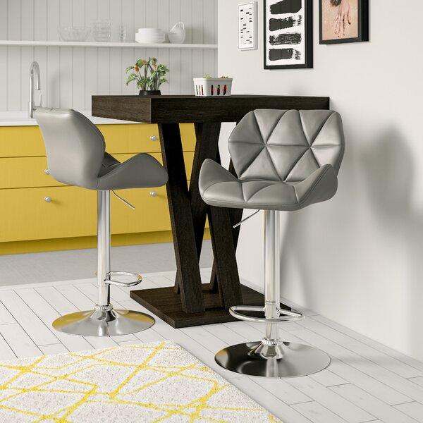 Marceline Hydraulic Adjustable Height Swivel Bar Stool (Set of 2)