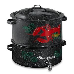 Granite Ware 19-Quart Decorated Clam and Lobster Steamer Pot