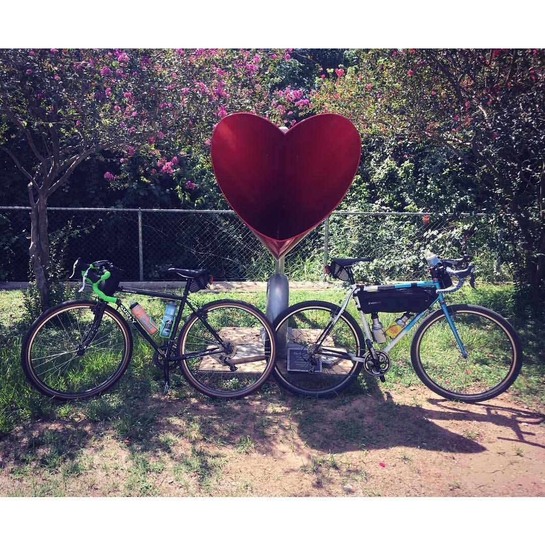 After a 45 mile bike ride from Austin to Bastrop we snapped this picture.
