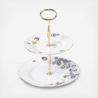 Alpha Foodie Two-Tier Cake Stand