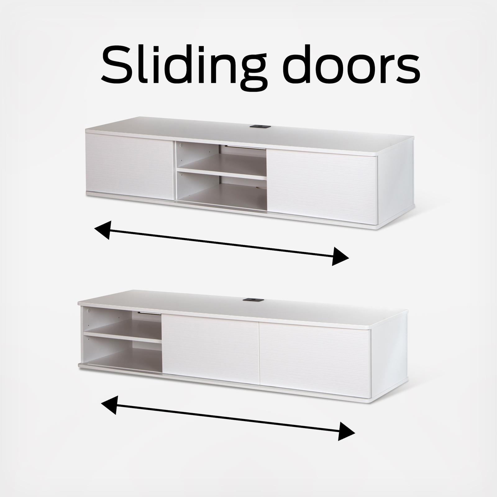 Agora Wide Wall Mounted Media Console - Thumbnail 4