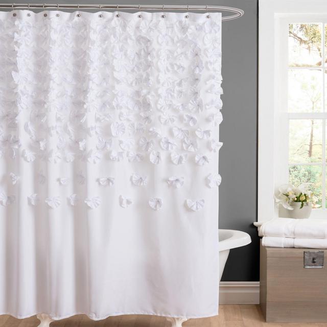 Lucia Shower Curtain in White