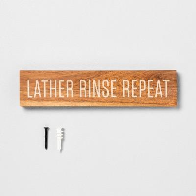 Lather Rinse Repeat Bathroom Wall Art - Hearth & Hand™ with Magnolia