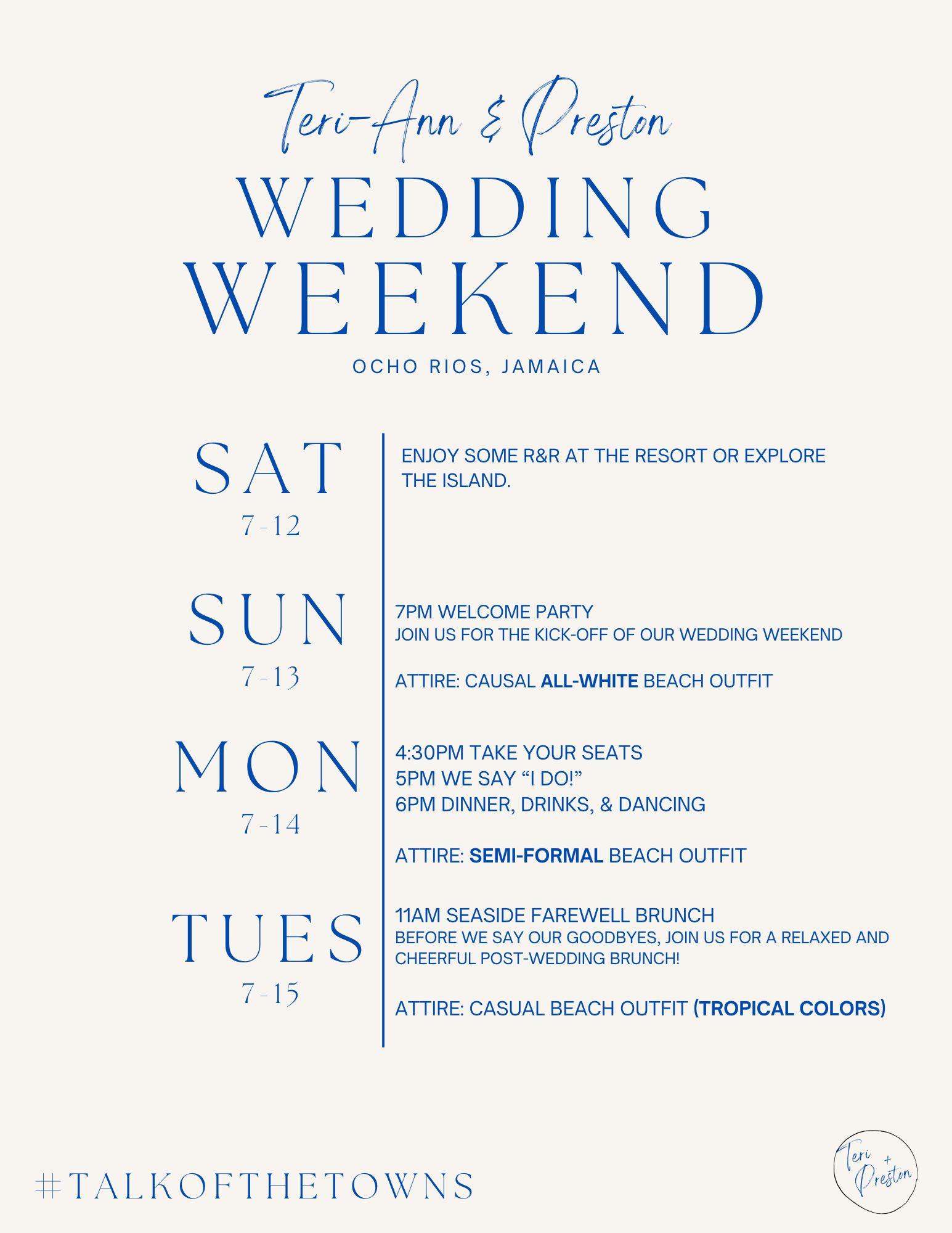 The Wedding Website of Teri-Ann Petrekin and Preston Towns