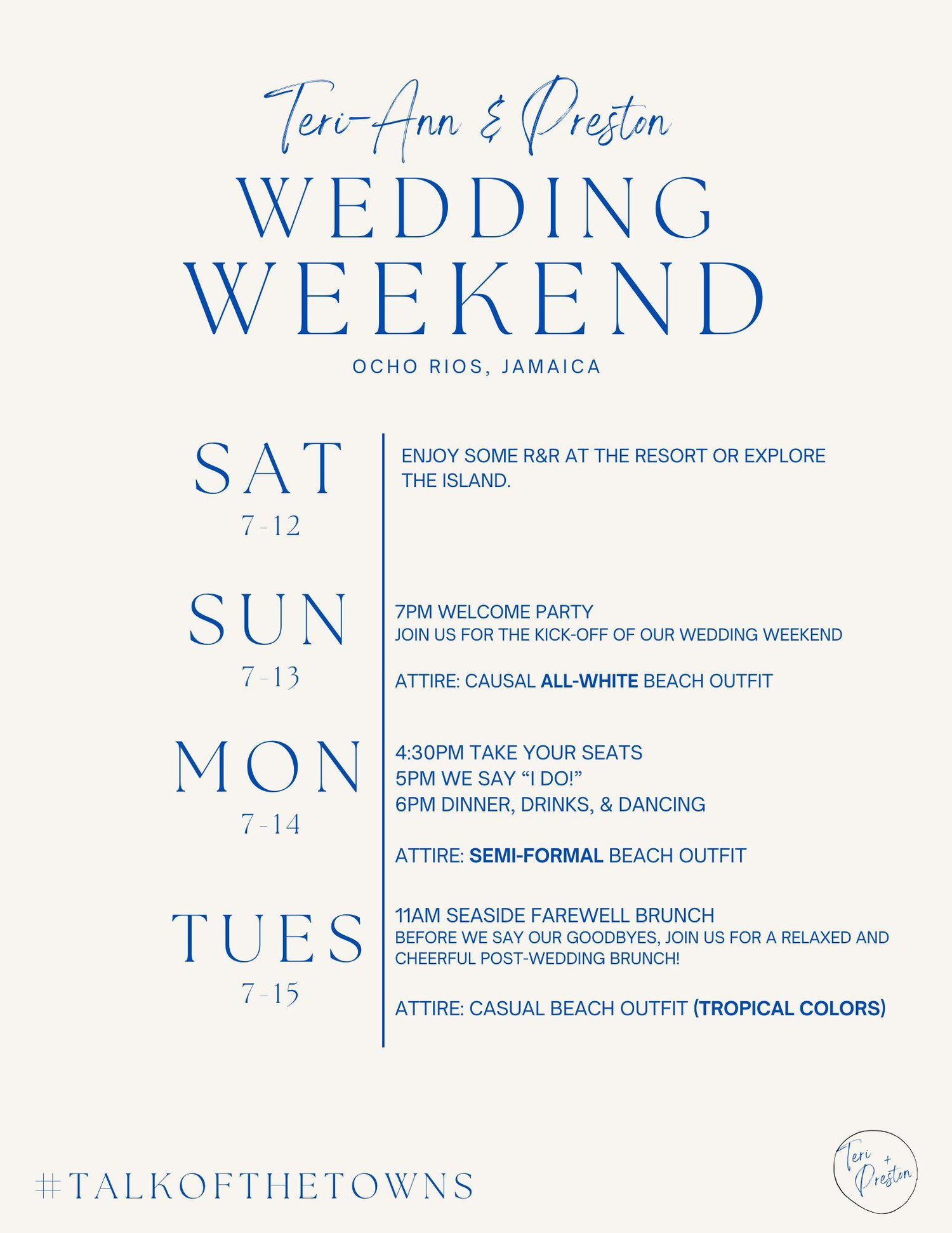 The Wedding Website of Teri-Ann Petrekin and Preston Towns