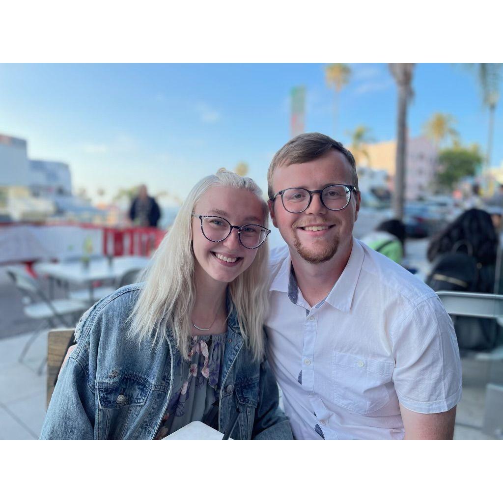 This was taken at a restaurant right before he popped the question!
