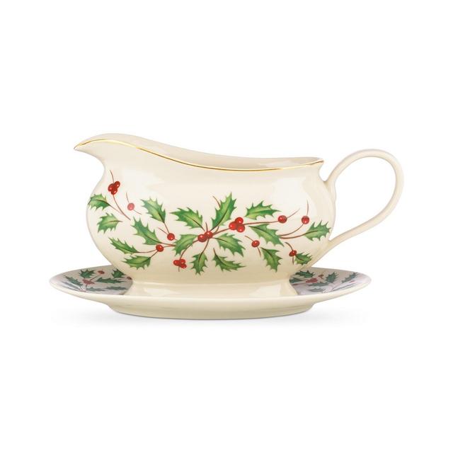 Lenox Holiday Gravy Boat With Stand