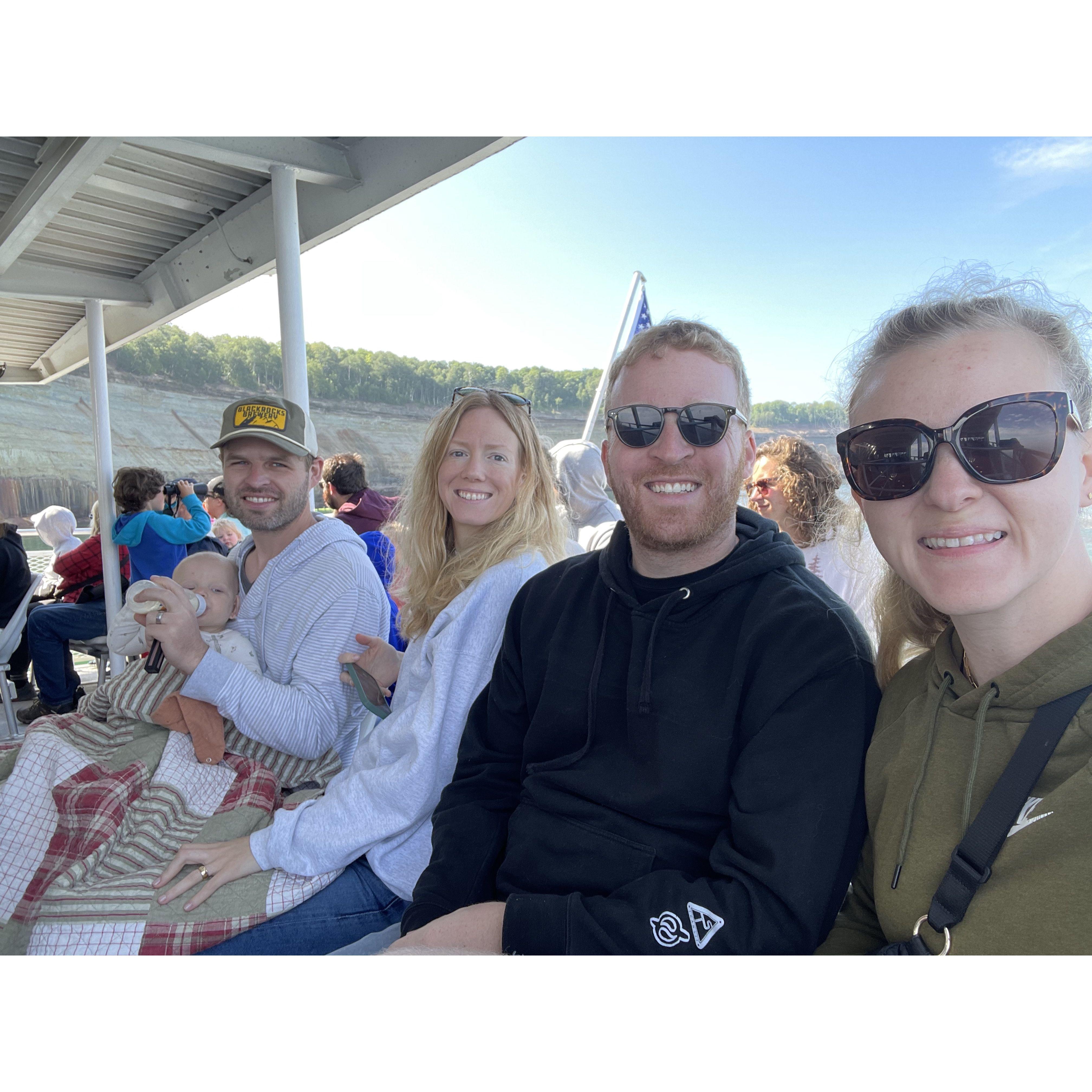 Enjoying the views at Pictured Rocks in Munising