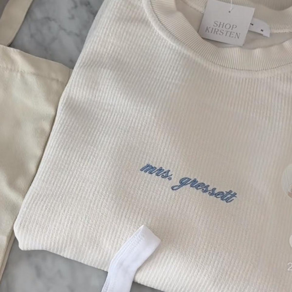 Custom Embroidered Corded Crewneck
