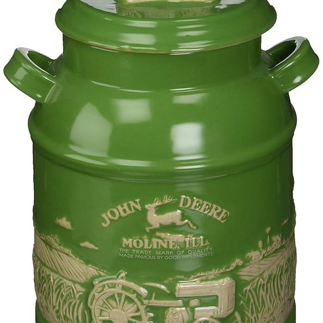 M. Cornell IMPORTERS 6934 John Deere Milk Can Cookie Jar