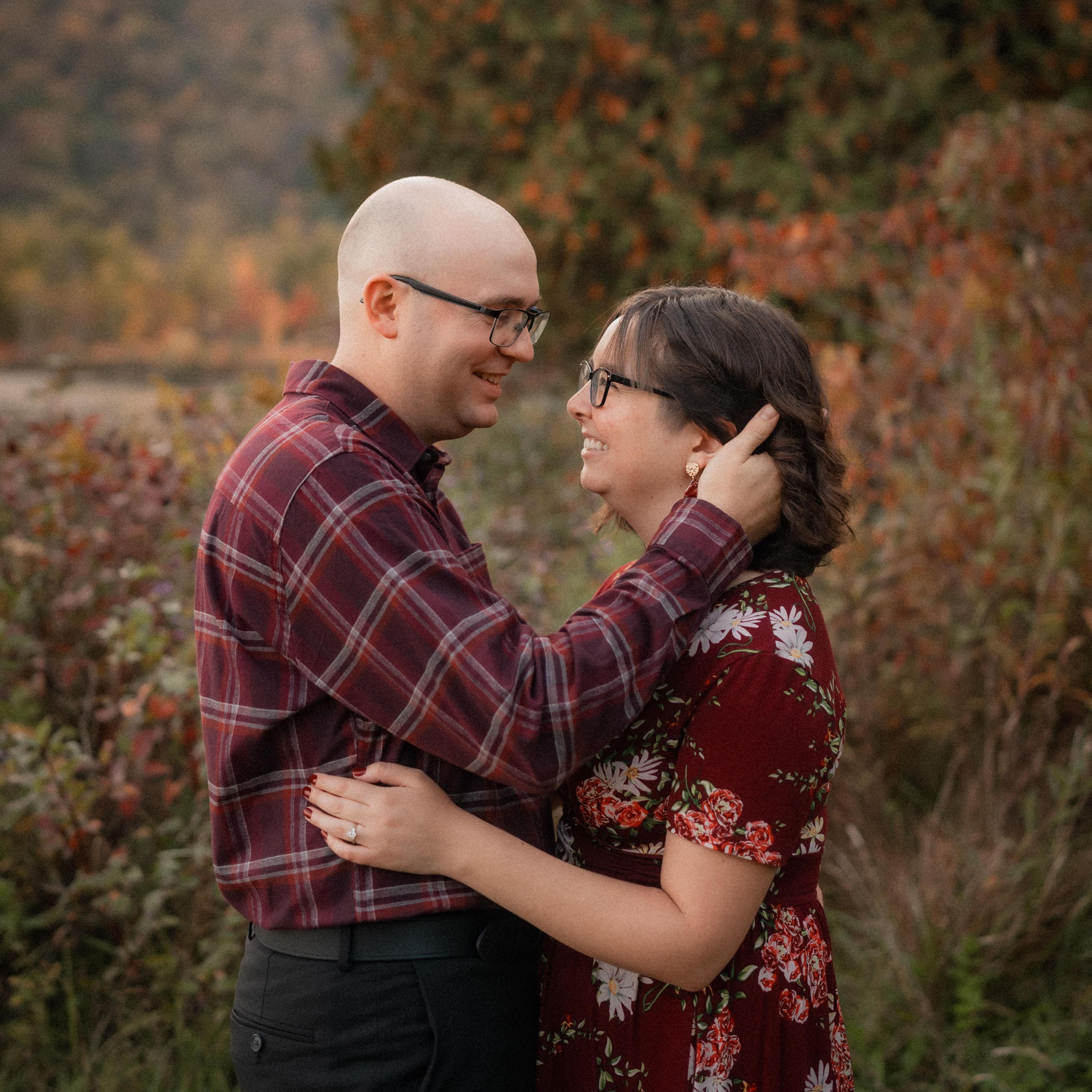Labrador Hollow Unique Area. October 2023. Engagement photo session with Kat and Corey.