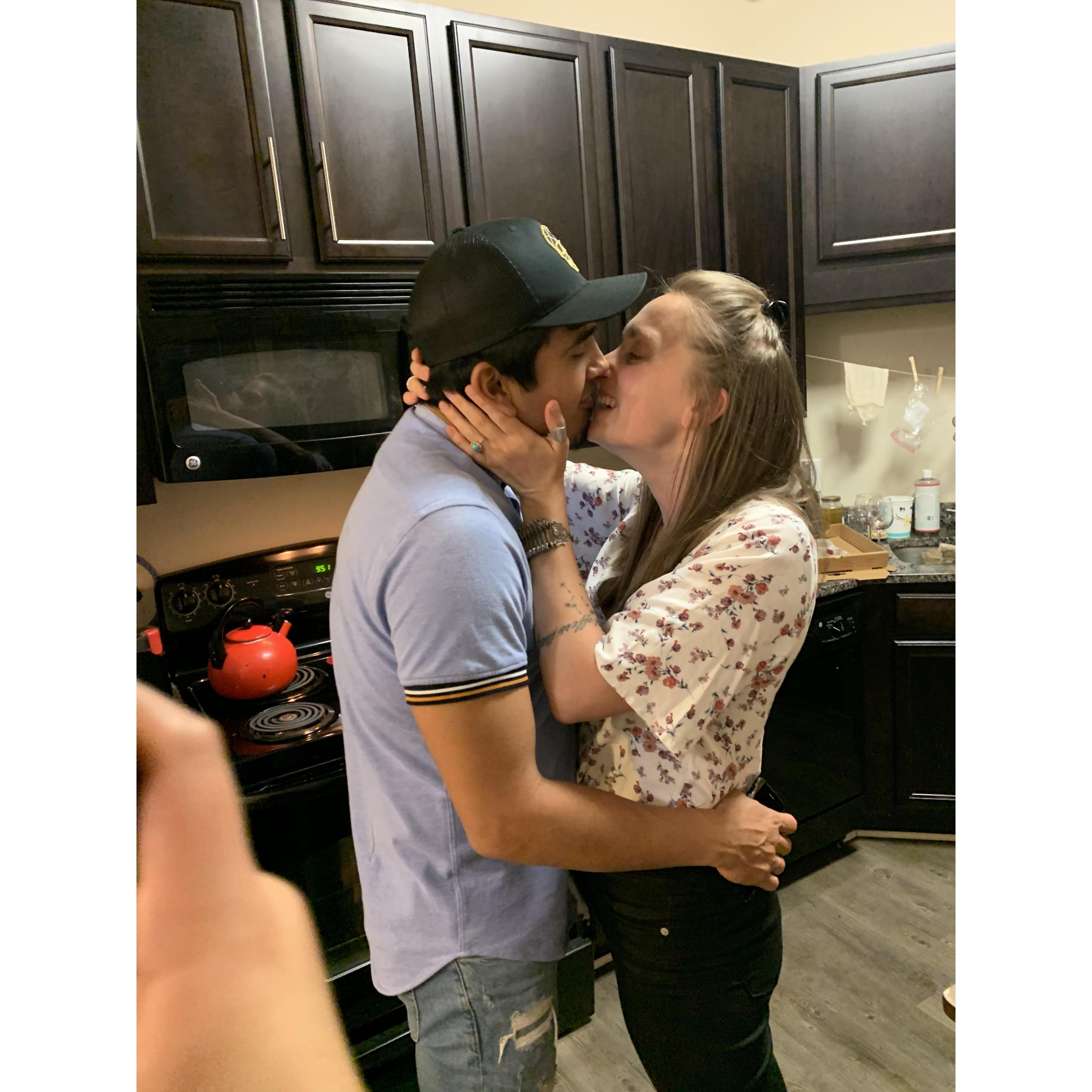 The night we got engaged. May 16, 2020.