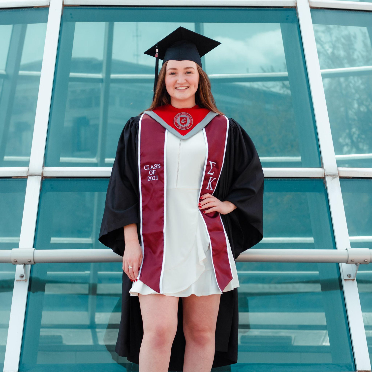 In May of 2021, after a year and a half of Zoom classes, Hannah graduated from WSU in a virtual ceremony.