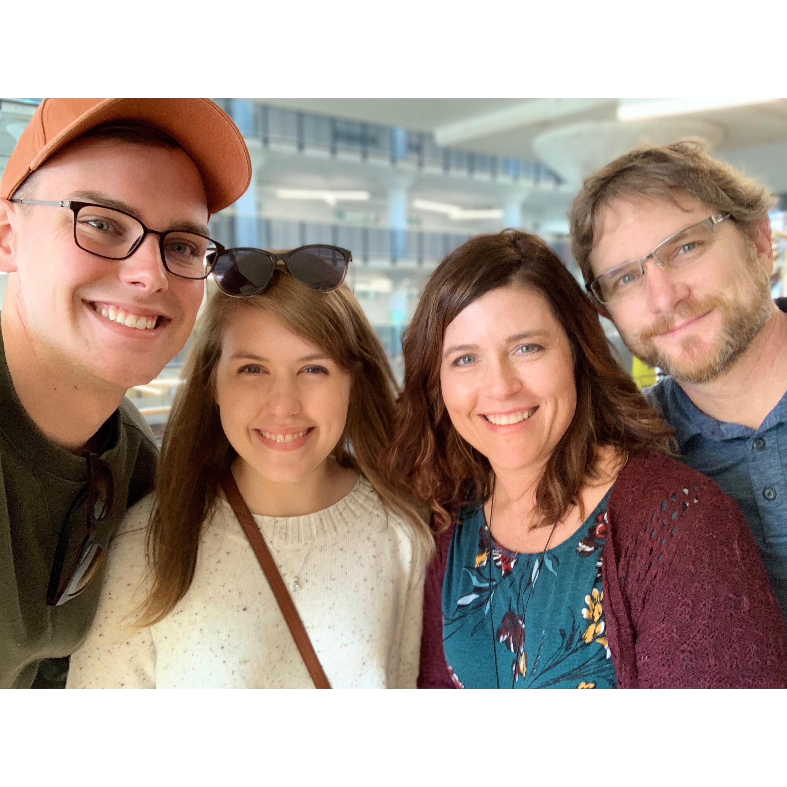 Hanging out with Taylor's parents