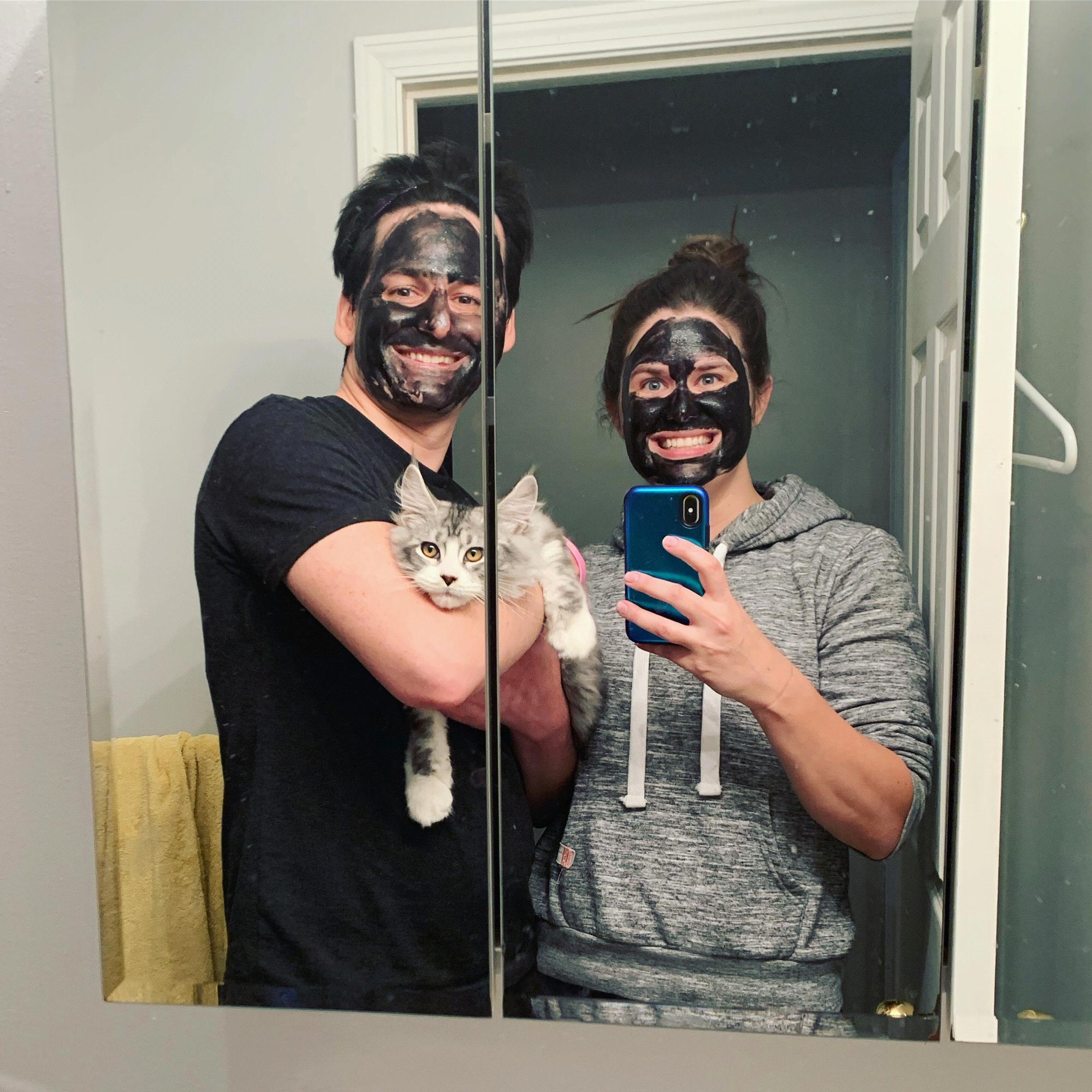 Charcoal Masks with Baby Frank
