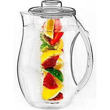 Prodyne FI-3 Fruit Infusion Flavor Pitcher, 2.9 qt Clear, 93 oz,