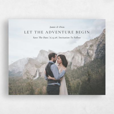 Black Fall Wedding Save the Date - Deepcreek Landscape
