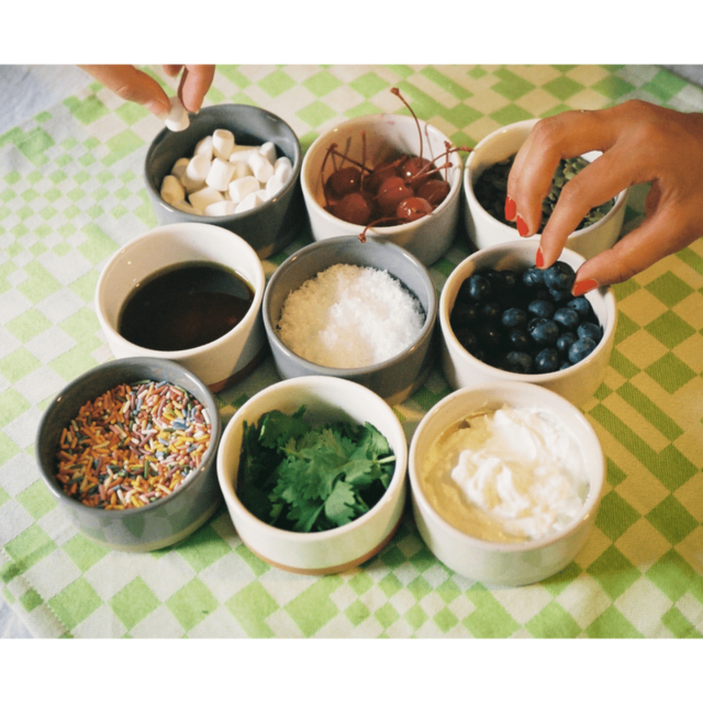 Tiny Bowls - Char Color - Set of 8