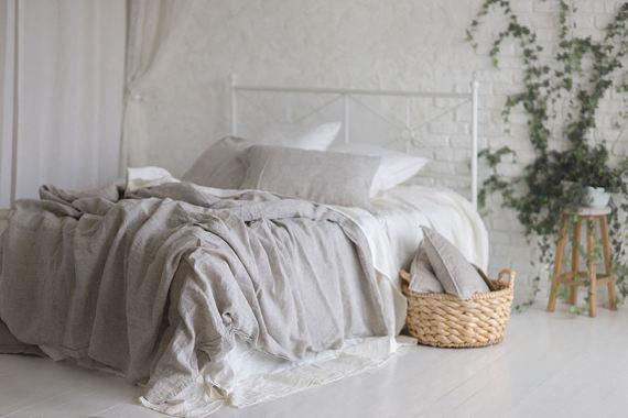 Linen Duvet Cover Natural: King, Queen, Full, Twin Stonewashed Eco friendly - Custom size