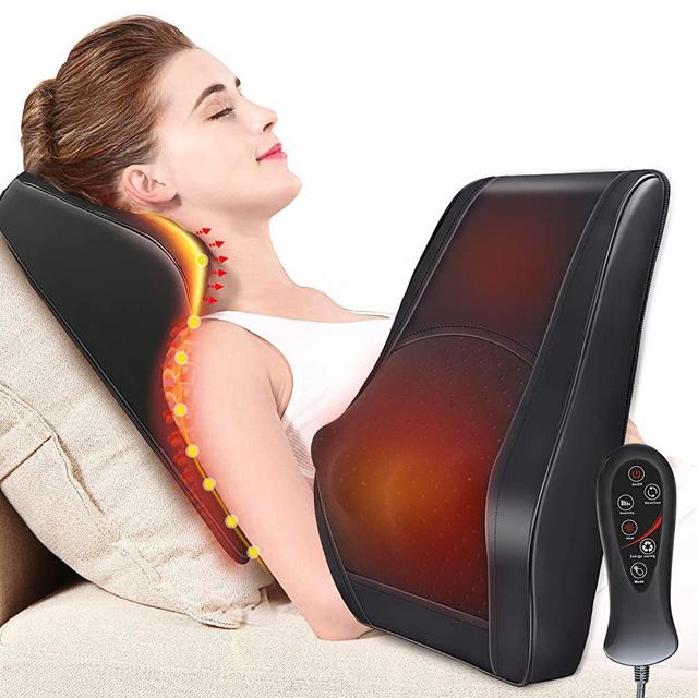 Back Massager with Heat, Massagers for Neck and Back, Shiatsu Neck Massage Pillow for Back, Neck, Shoulder, Leg Pain Relief, Gifts for Men Women Mom Dad, Stress Relax at Home Office and Car