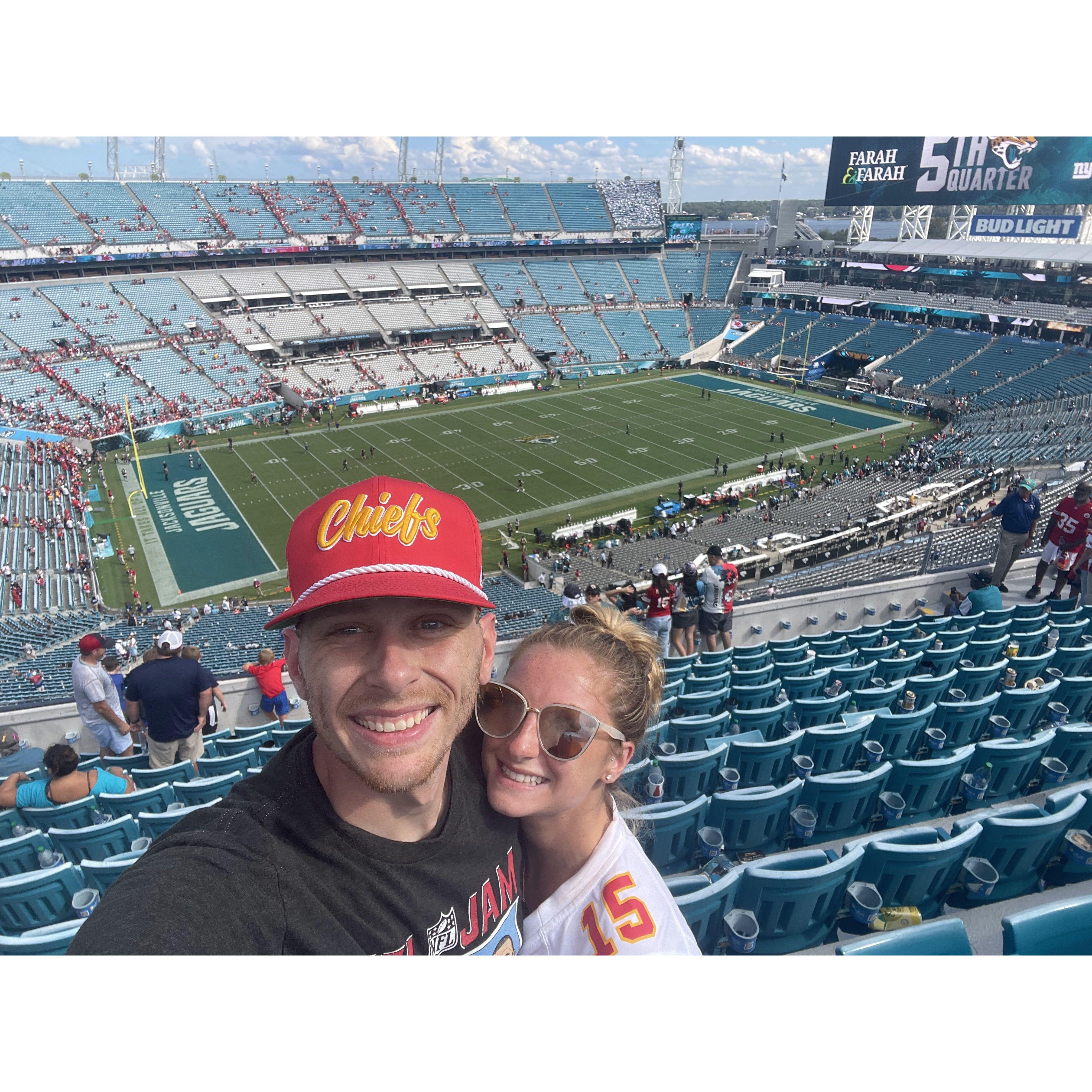 Our first Chiefs game.