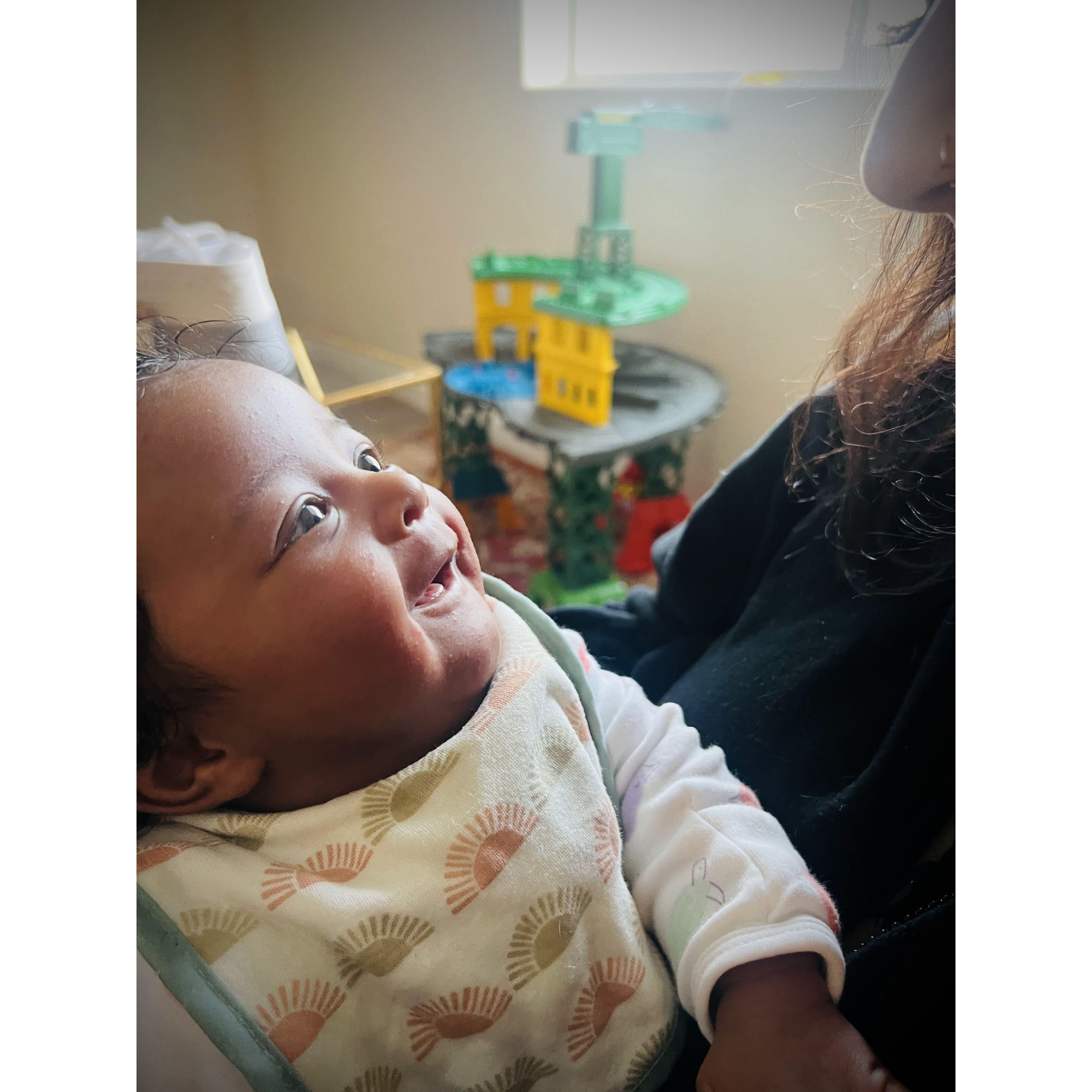 Godmama making ChameYah smile!